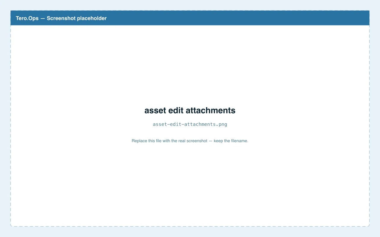 Attachments area on the edit page