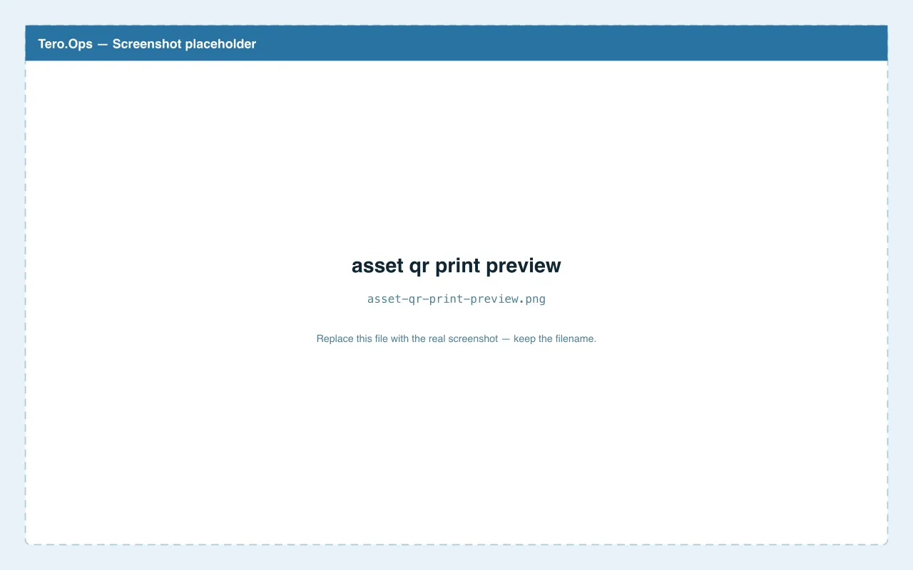 Print preview of a QR code PDF