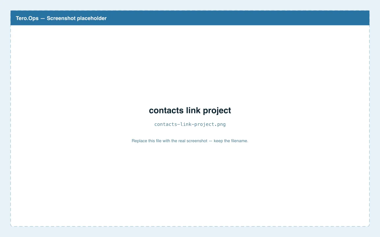 Linking a contact to a project