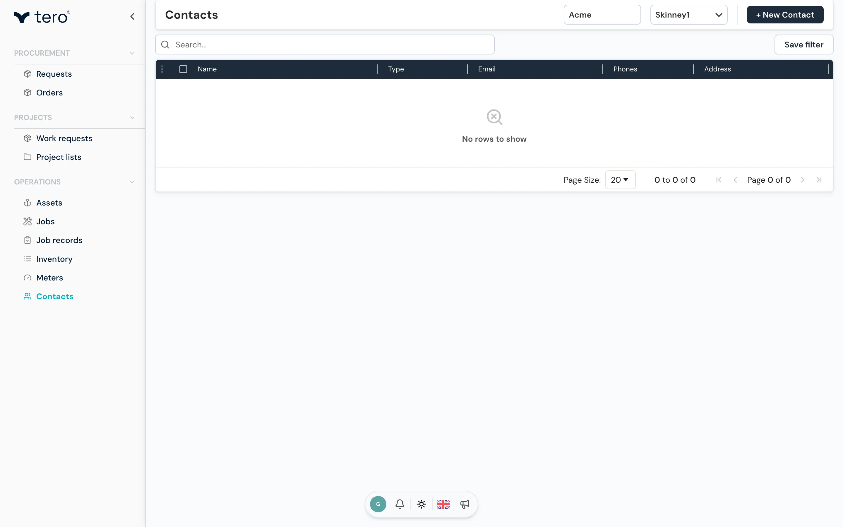 Contact list
