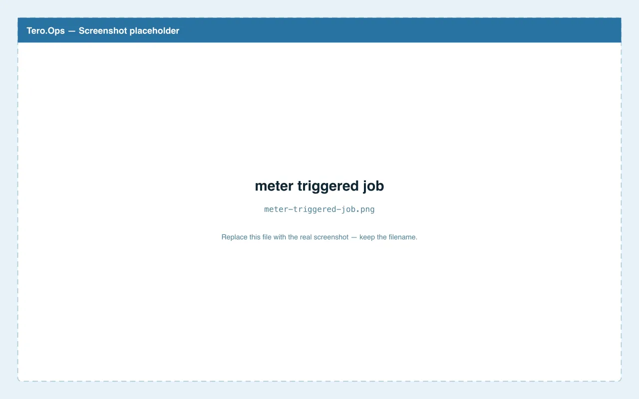 Meter-triggered job in the task list