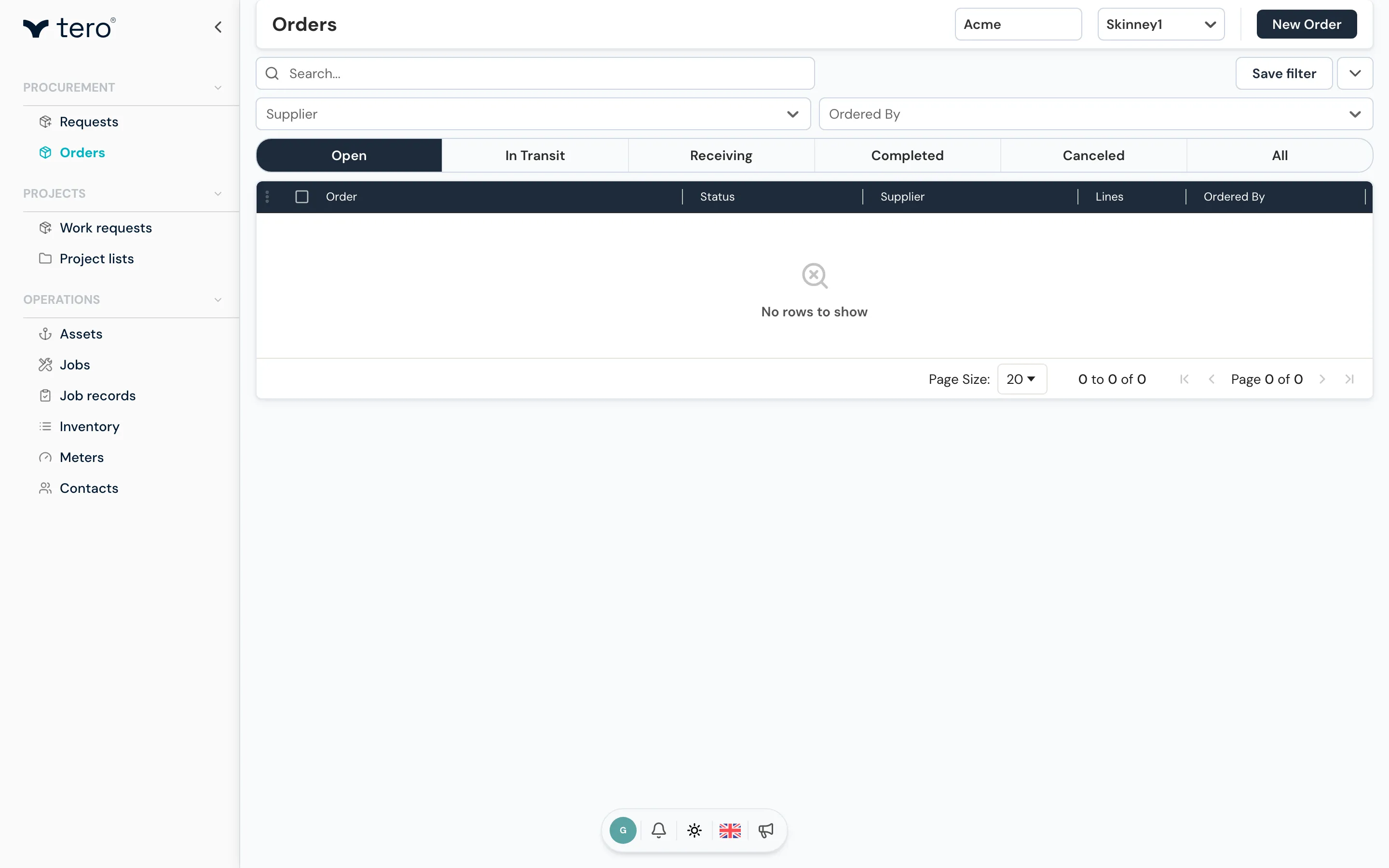 PO list view