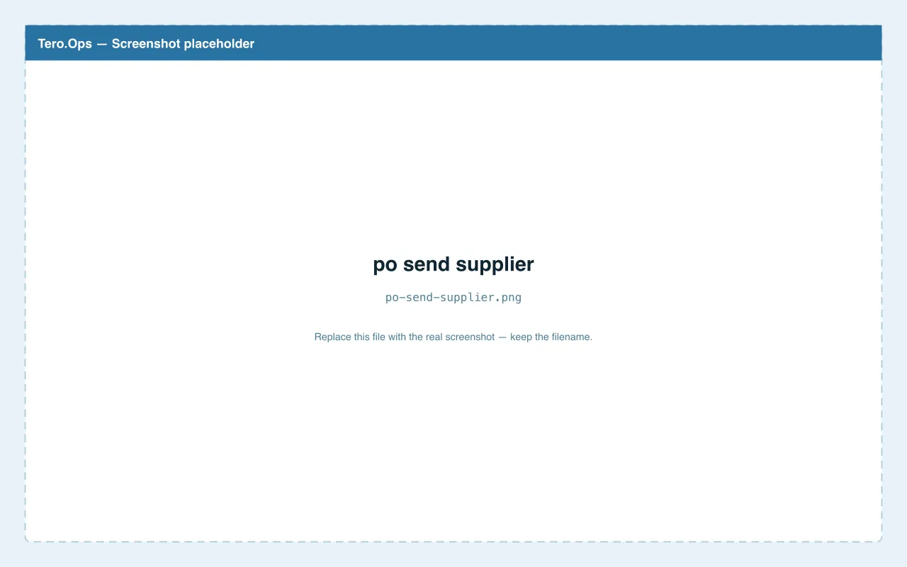 Send-to-supplier modal