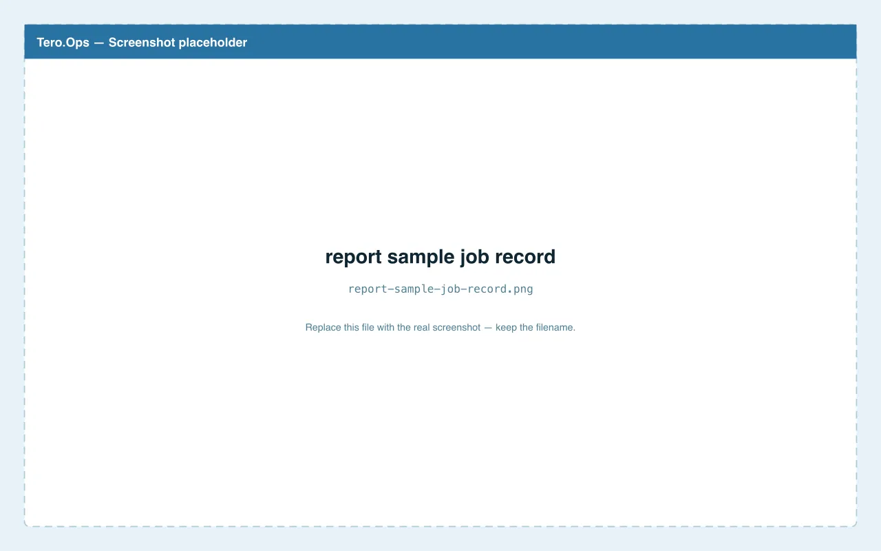 Job record PDF